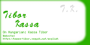 tibor kassa business card